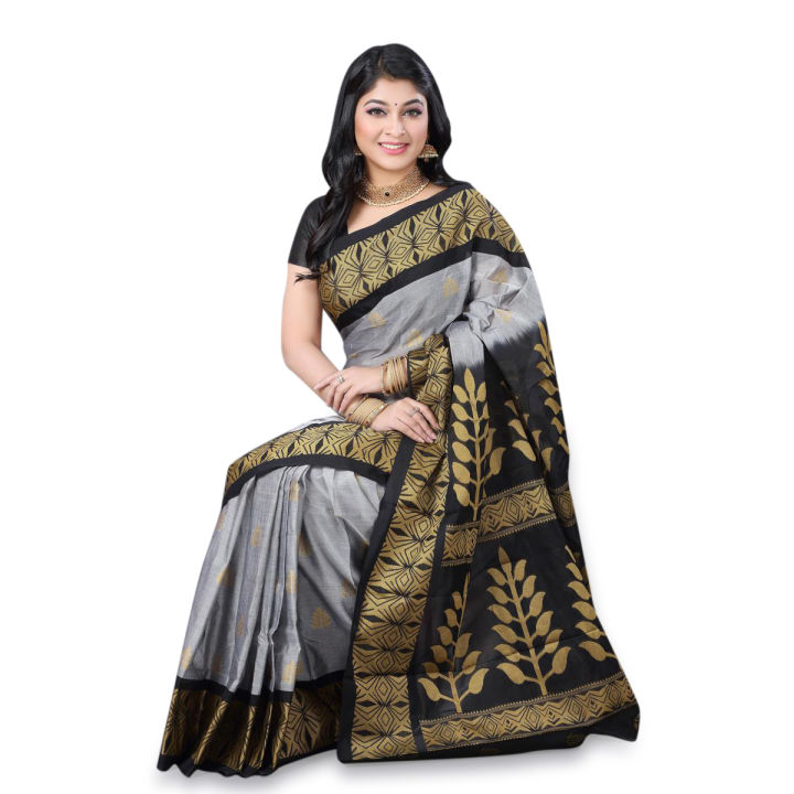 Tangail Tat Women's Pure Trendy Mercerized Cotton Saree